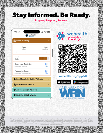 Wehealth Notify App Flyer 8.5x11 at 4x