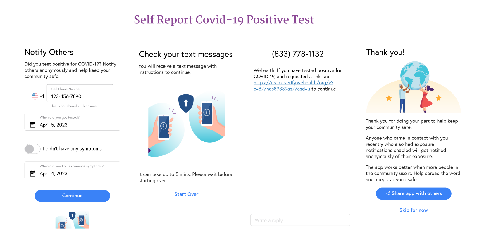 Wehealth App now Supports Self-Report for Covid-19