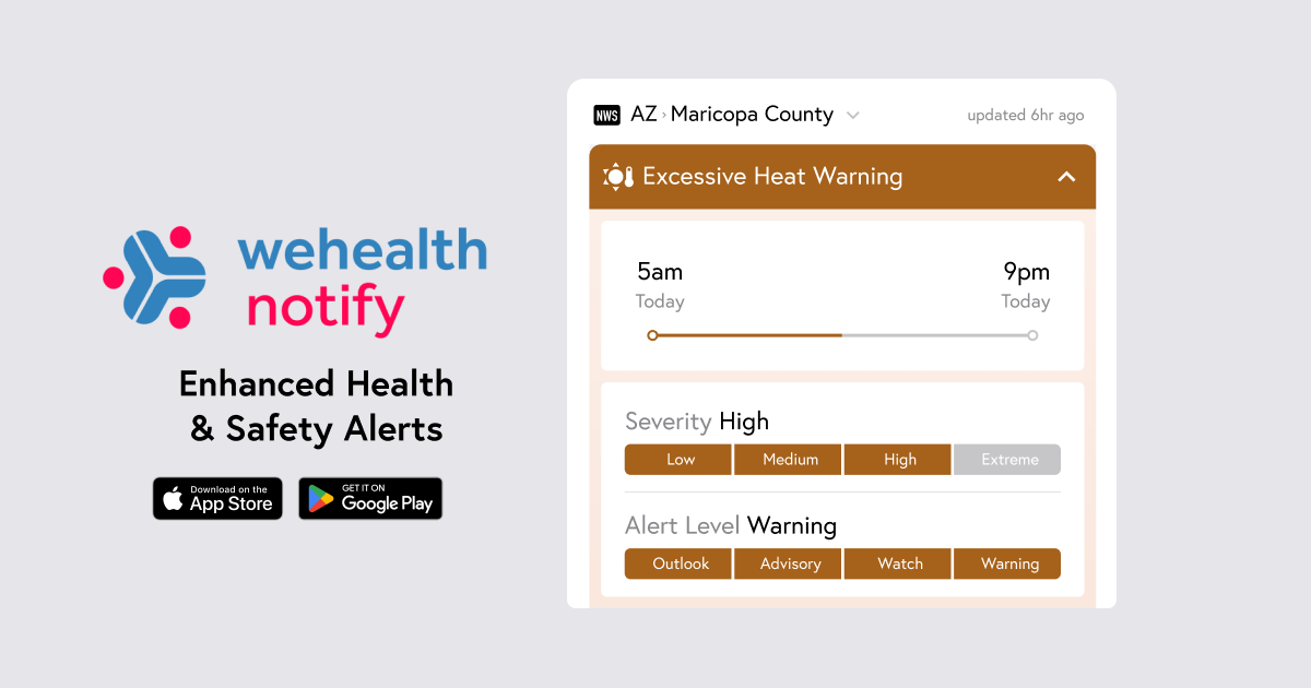 Customize Excessive Heat alerts delivered to your county